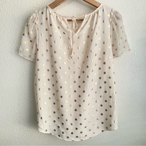 LC Lauren Conrad Flutter Sleeve Top Size XS - Picture 4 of 5